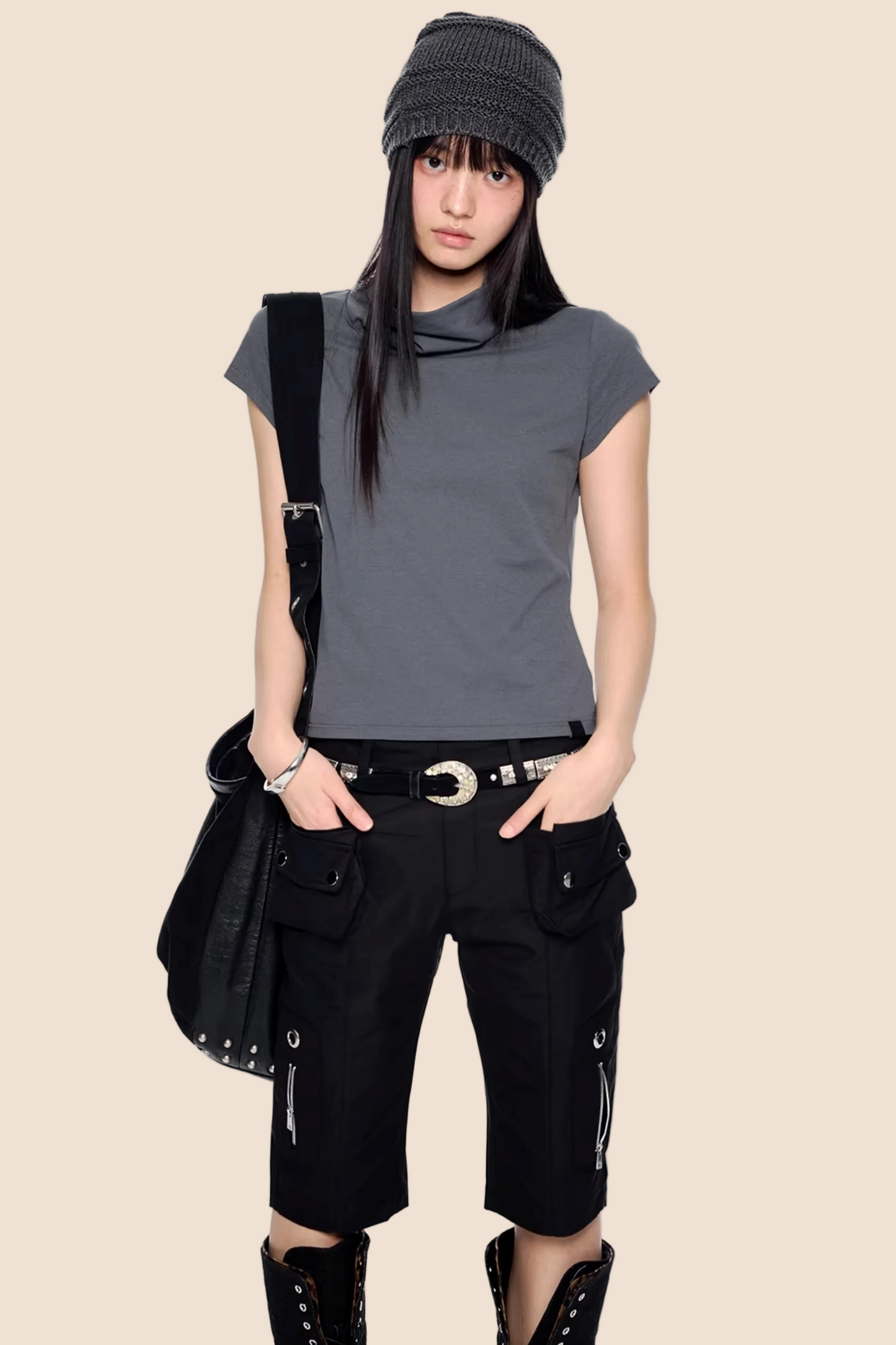 Retro High-Neck Summer Top