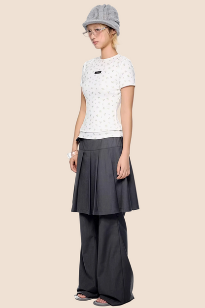 Blumenmuster Retro Top