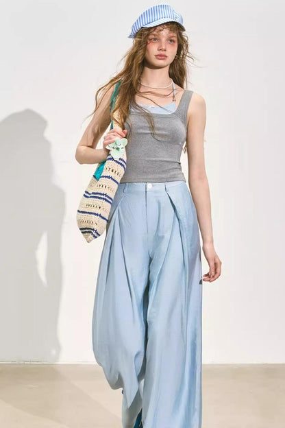 Pleated Organza Pants