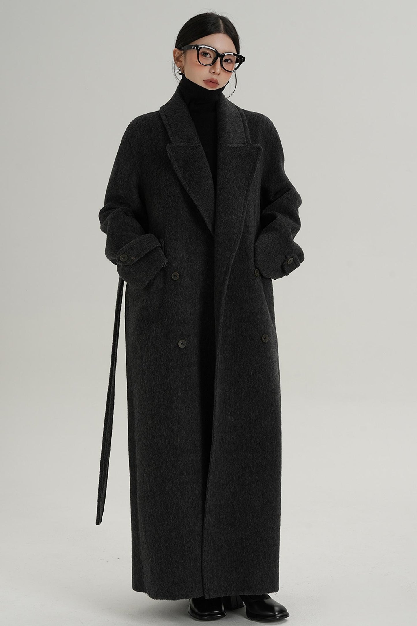 Woolen Long Silhouette Dress