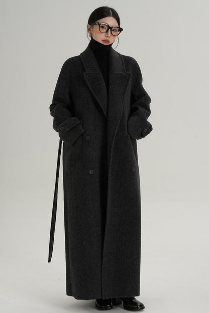 Woolen Long Silhouette Dress