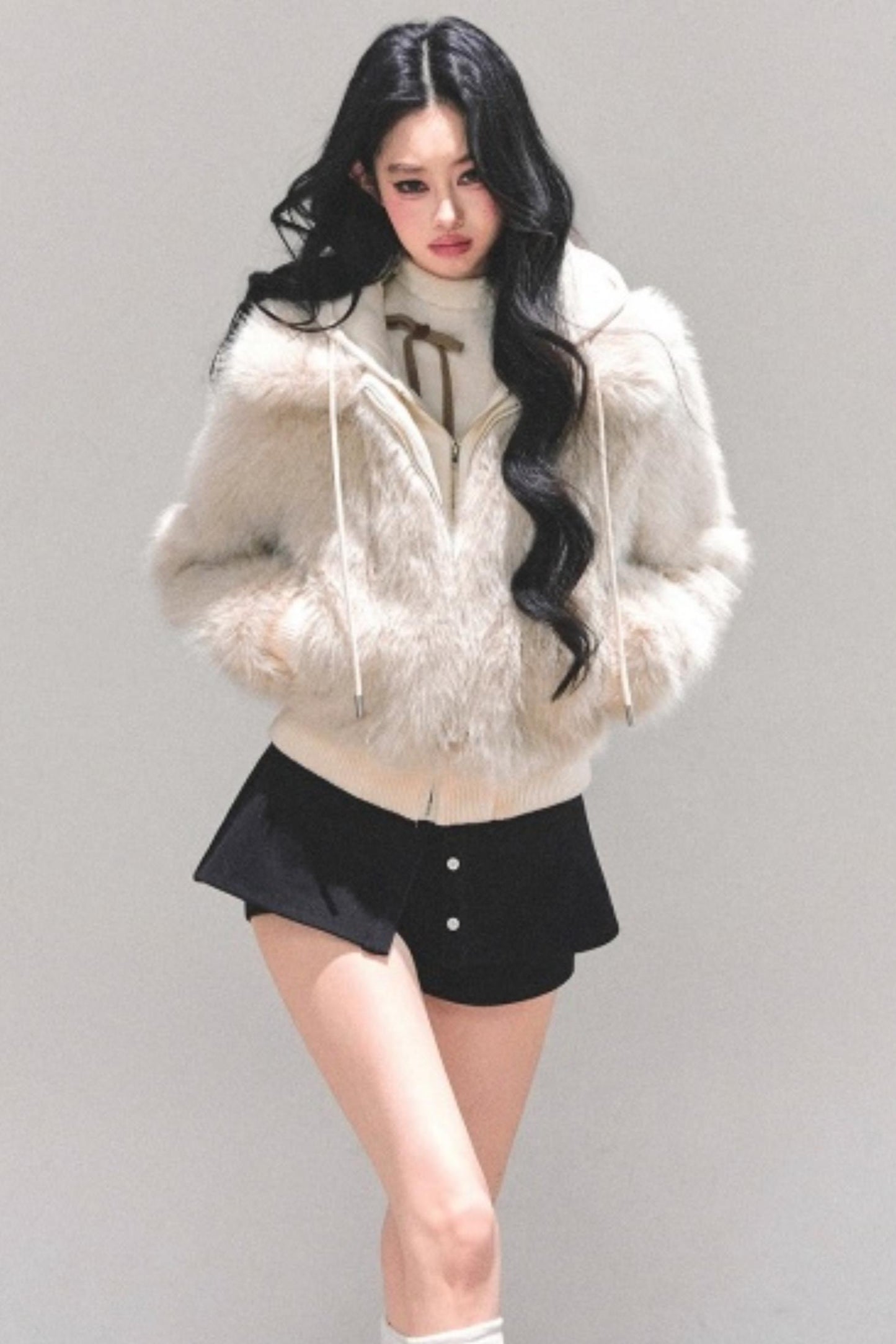 Hooded Fur Winter Coat