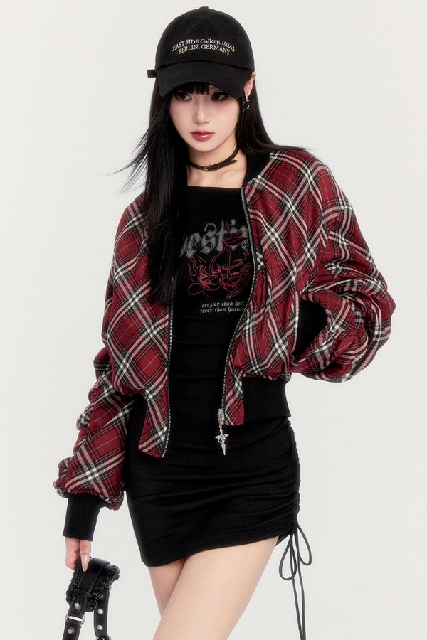 Reversible Plaid Plush Jacket