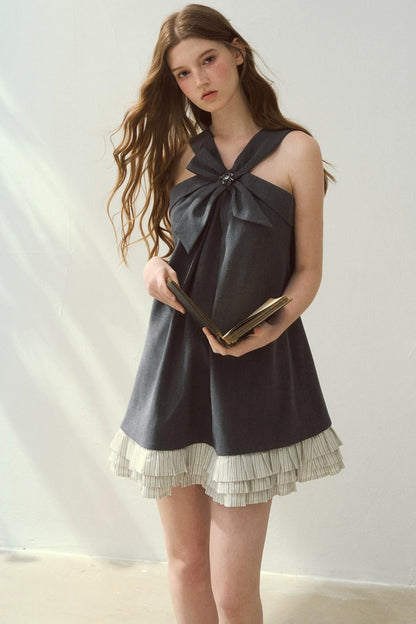 Southern French Gray A-Line Dress