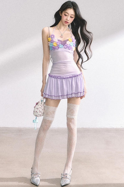 Floral One-Shoulder Summer Dress