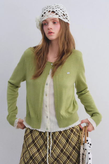 Color-Blocking Knit Cardigan