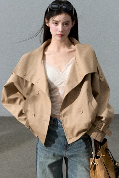 Rise Collar Trench Coat