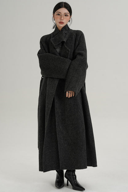 High Neck Wool Coat