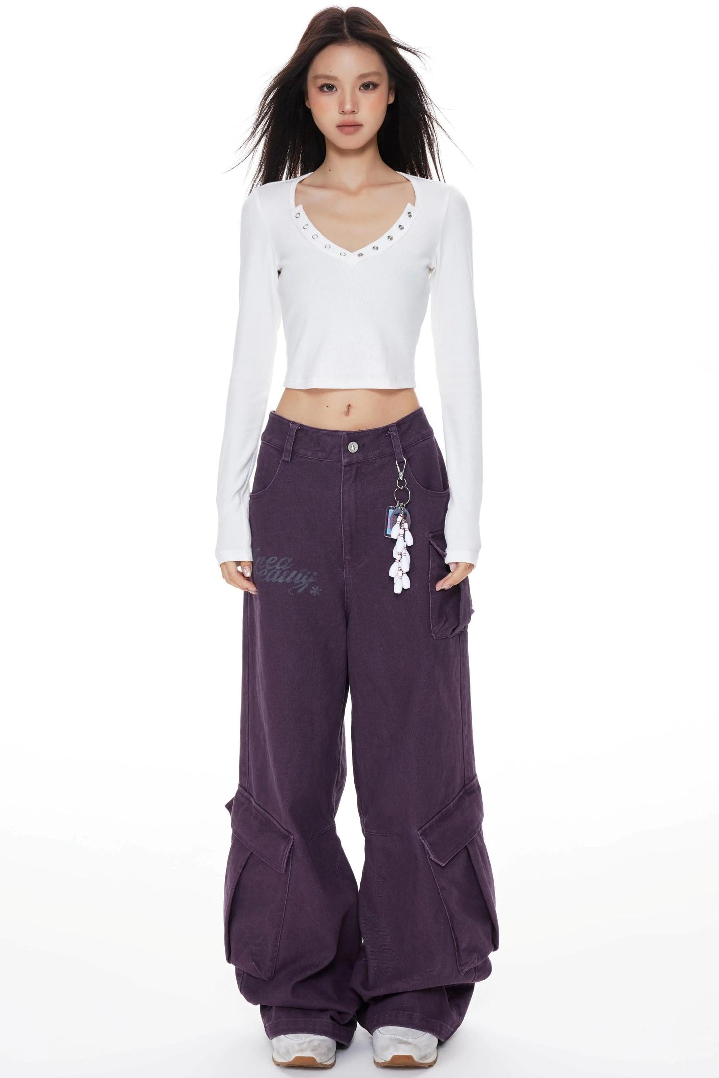 Purple Cargo Pants