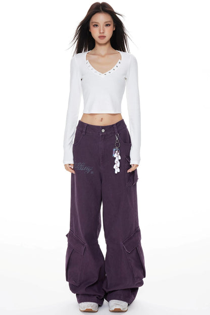 Purple Cargo Pants