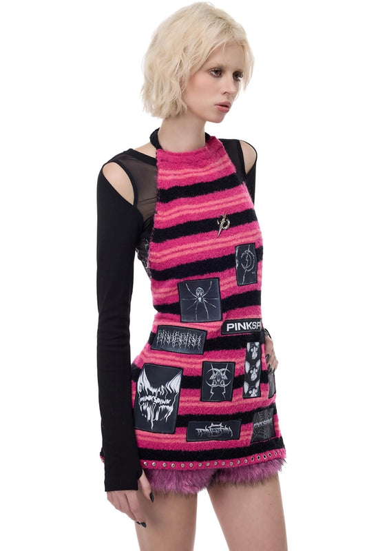 Electric Moon Knitted Apron Sweater