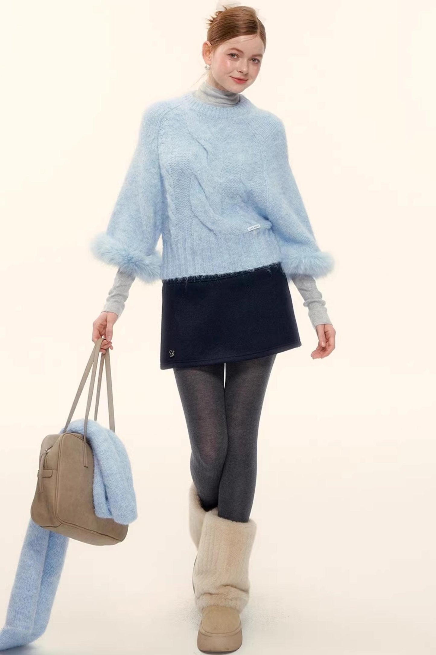 A-Linien-Rock aus Kunstwolle