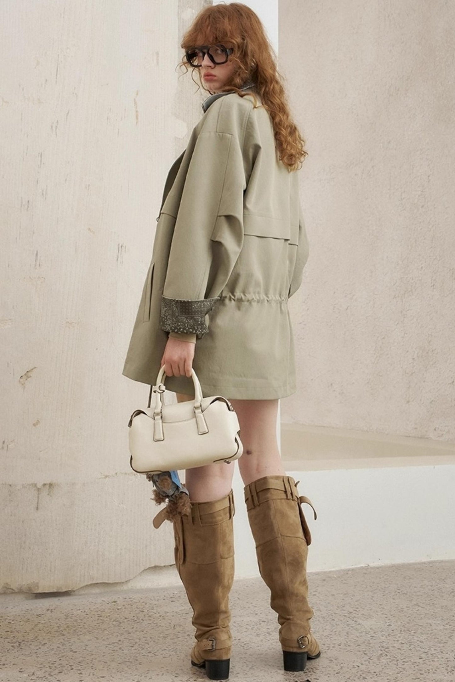 Cashew Flower Trench Coat