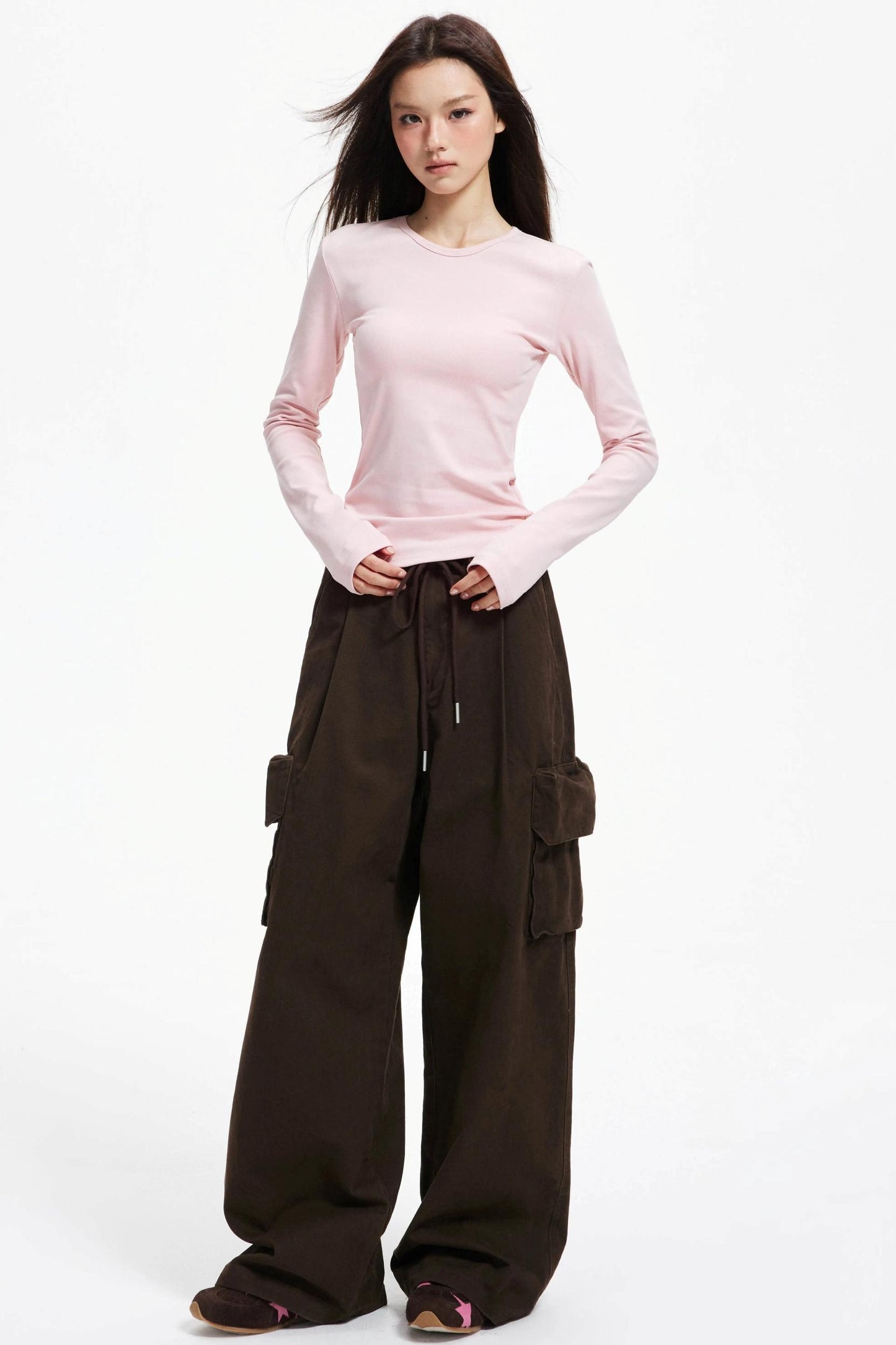 Slim Round Neck Long Sleeve Knitwear