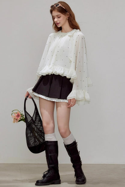 Autumn Ruffled Chiffon Shirt