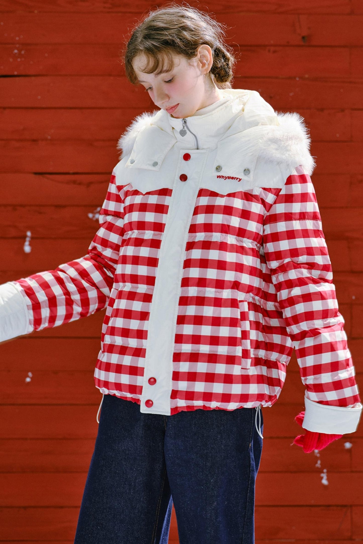 Warm Cotton Check Jacket