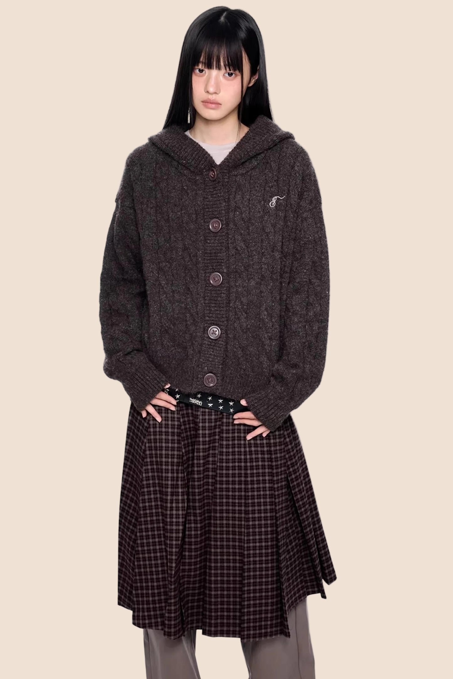 Twisted Embroidered Knit Jacket