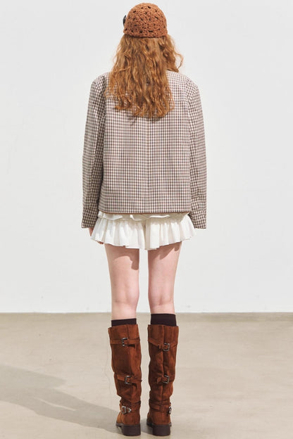 Suede Doll Collar Jacket