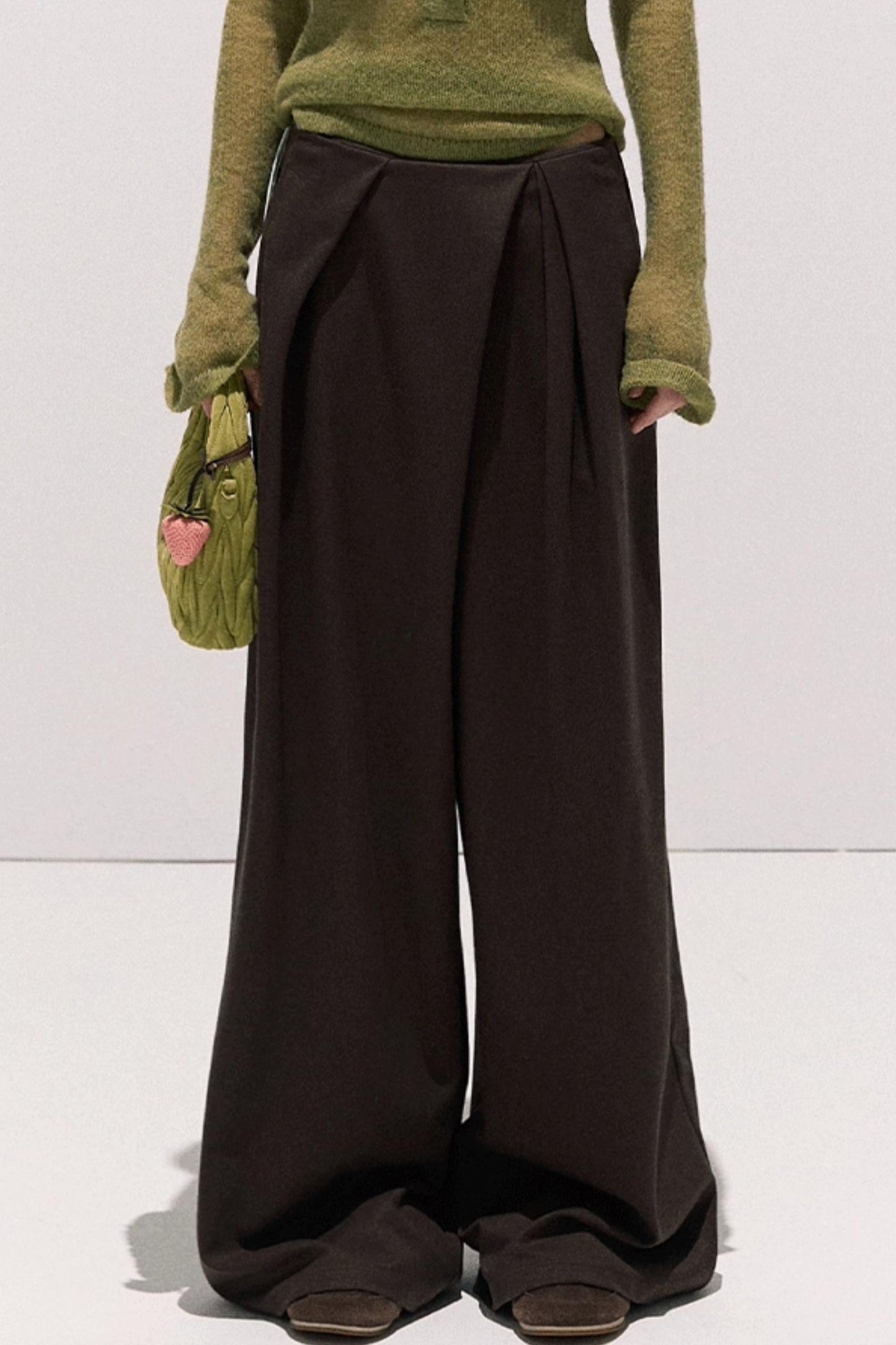 V-Neck Long Sleeve Wool Knit Top