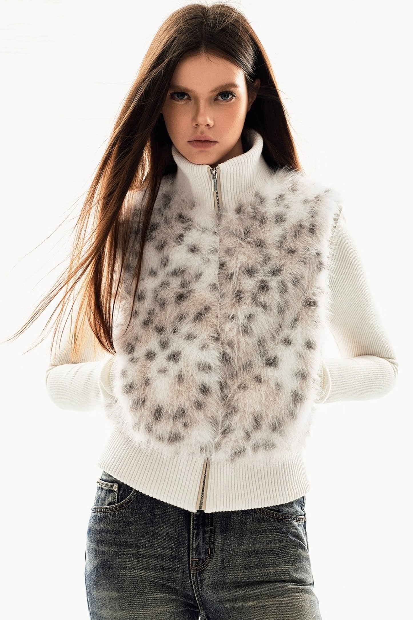 Leopard Print Patchwork Jacket