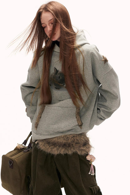 Star Rabbit Hooded Sweatshirt