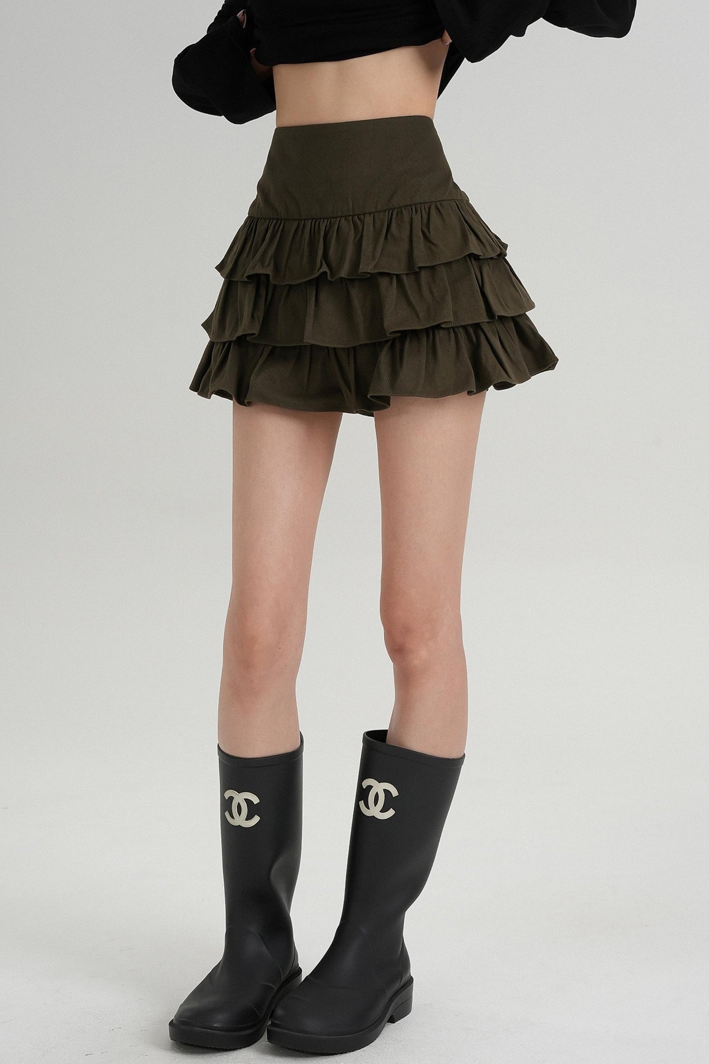 Classic High Waisted Pleated Skirt