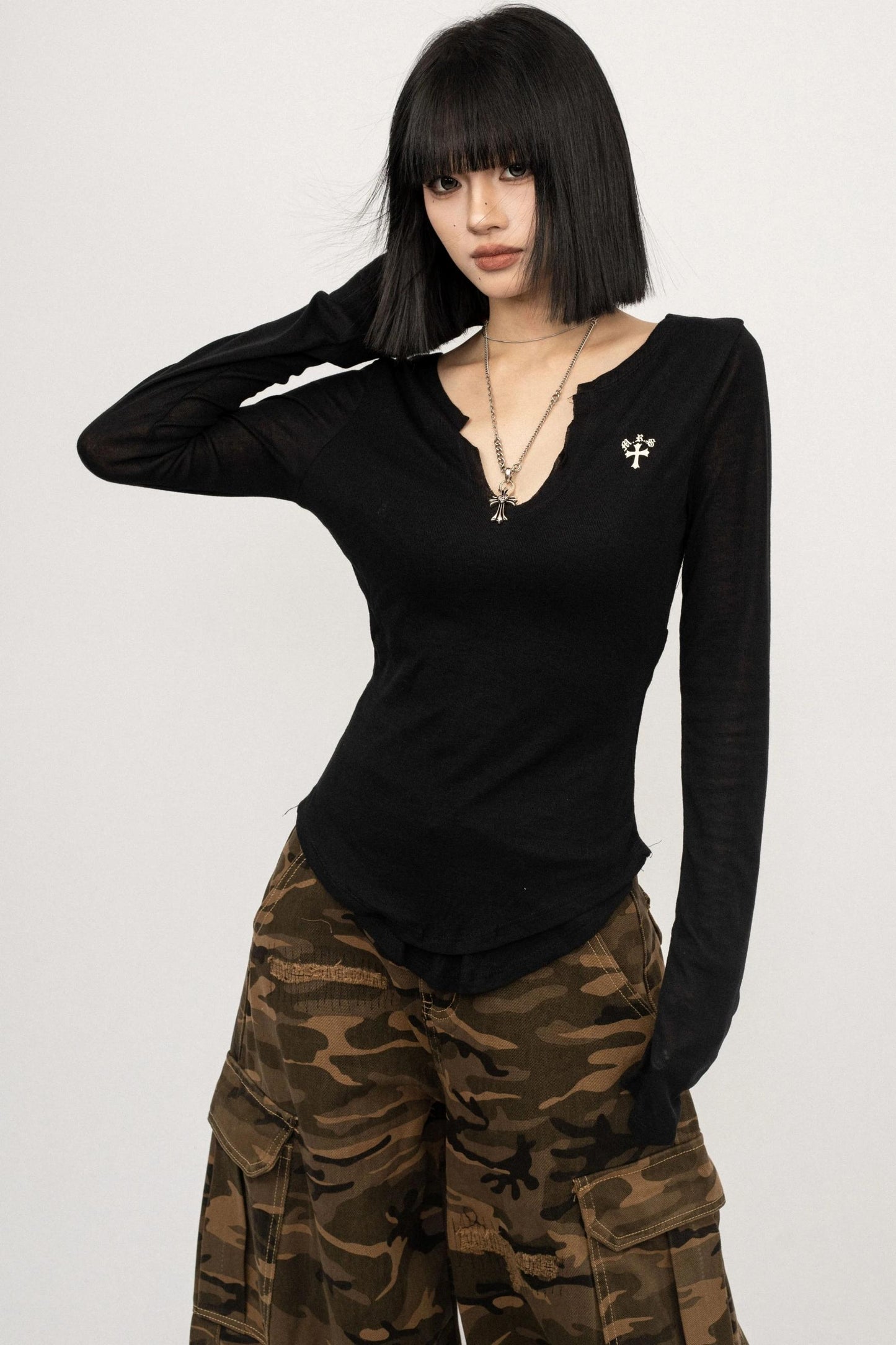 Spice Girl Black Long Sleeve Shirt