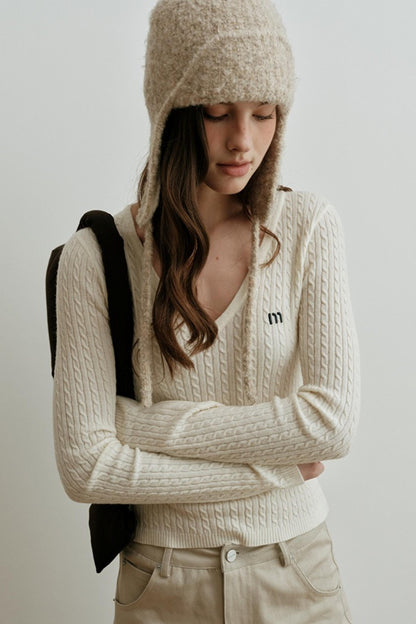 Velvet Twist Knitting Top