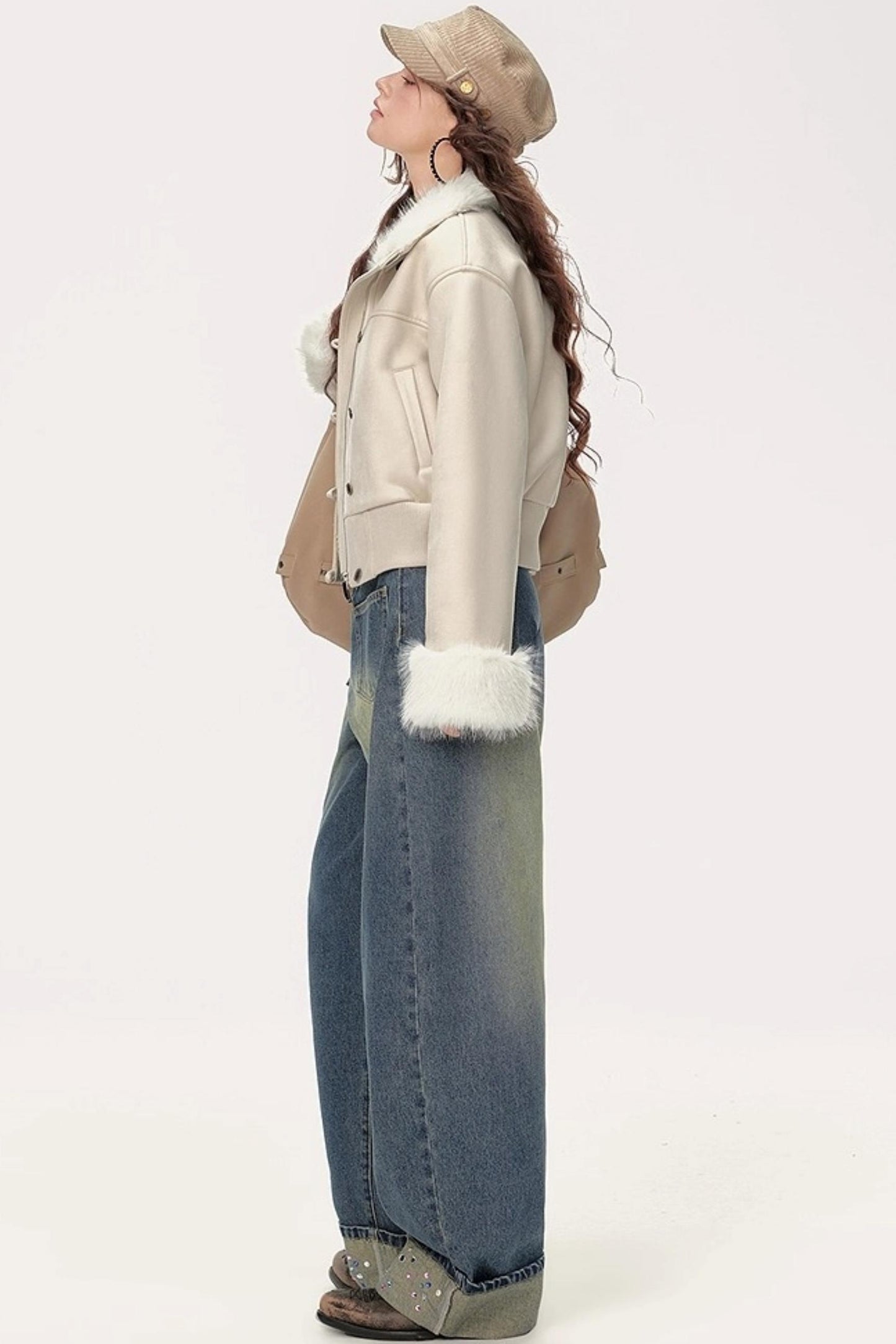 High-Waisted Wide-Leg Jeans