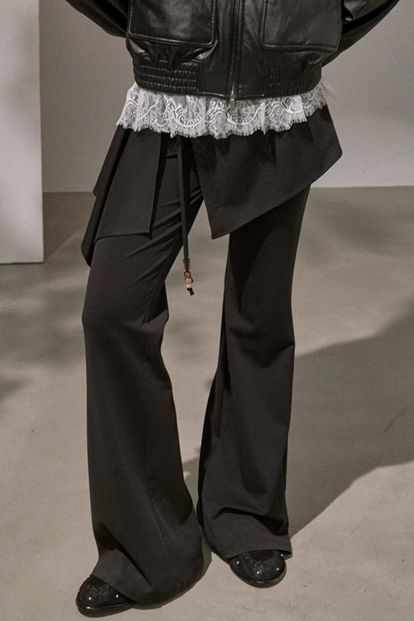 Waist Curtain Micro Flared Pants