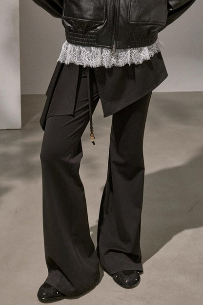 Waist Curtain Micro Flared Pants