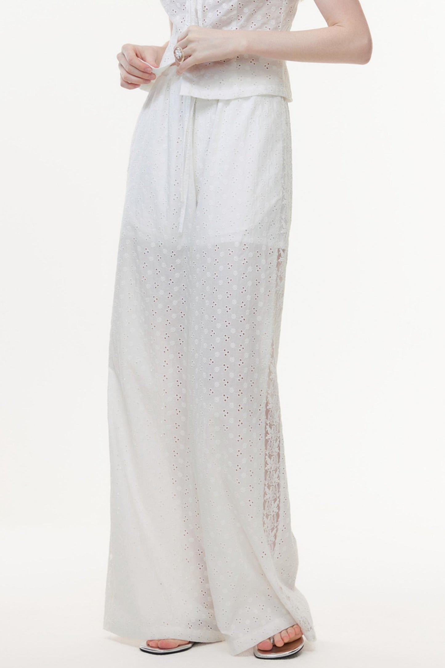 Lace Embroidered Two-Piece Set-Up