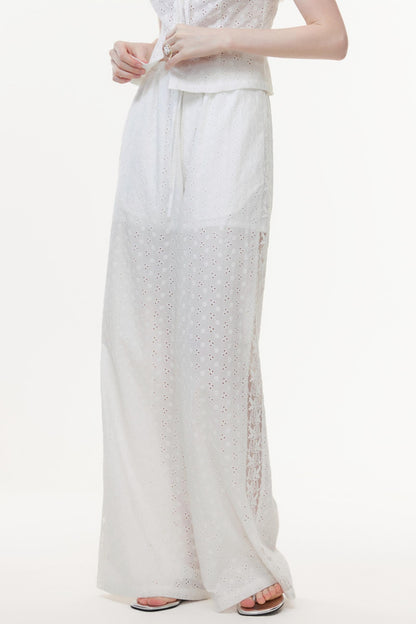 Lace Embroidered Two-Piece Set-Up