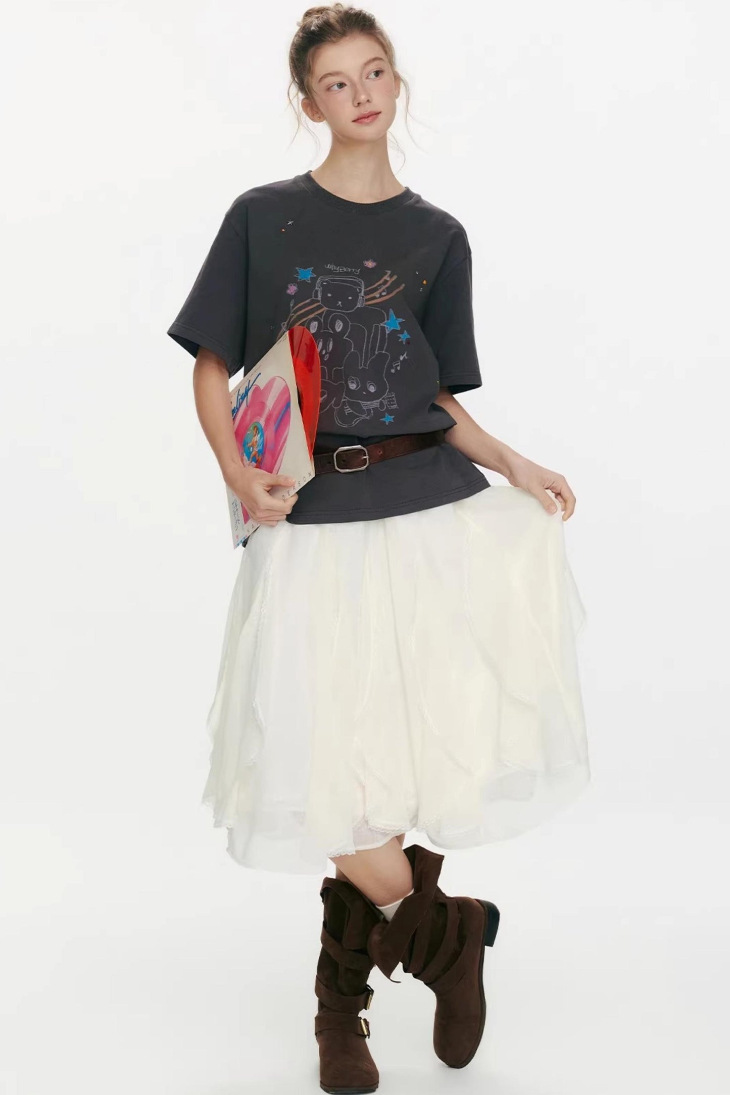 Strawberry Musician Printed T-Shirt