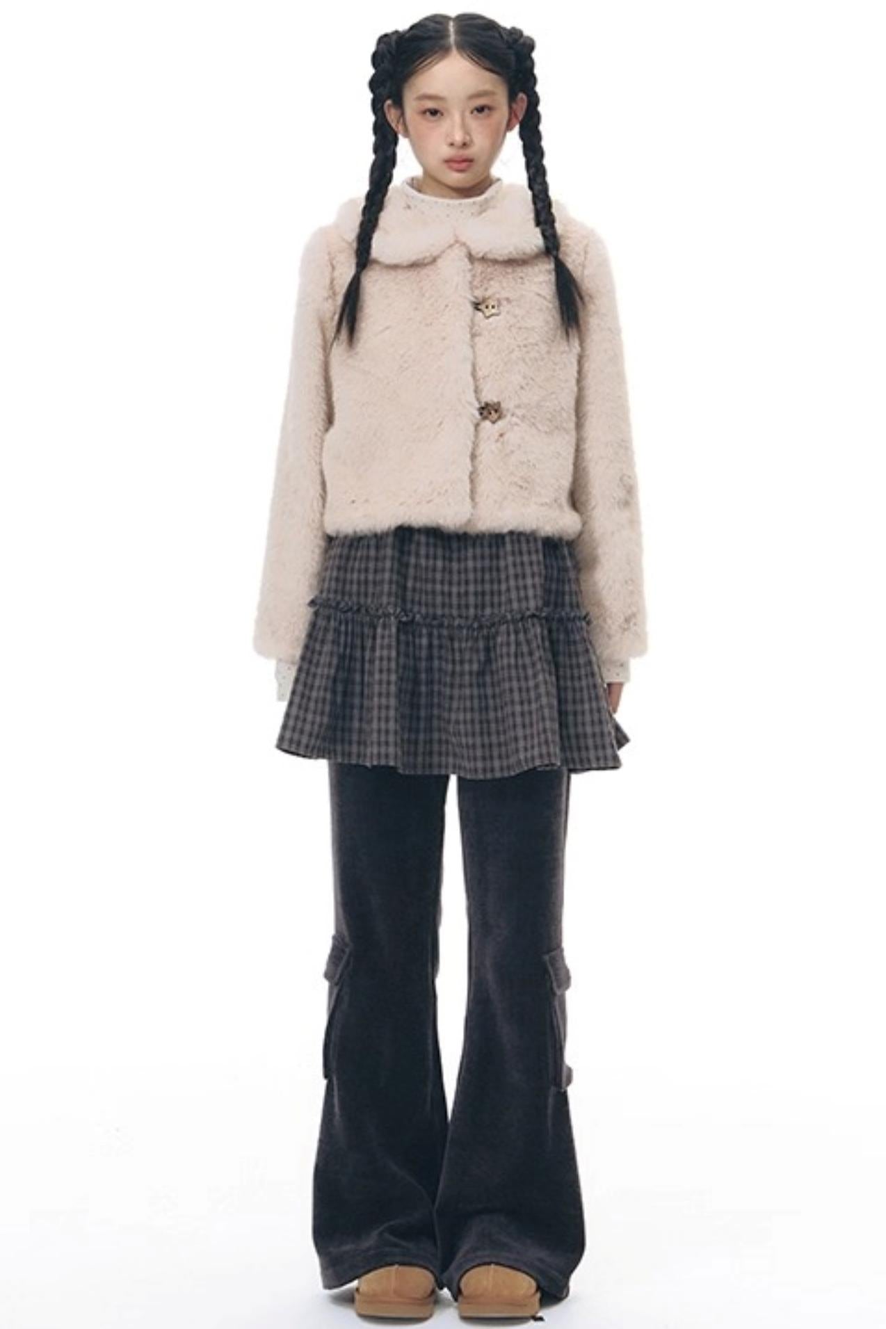 Plaid Ruffled Camisole Dress