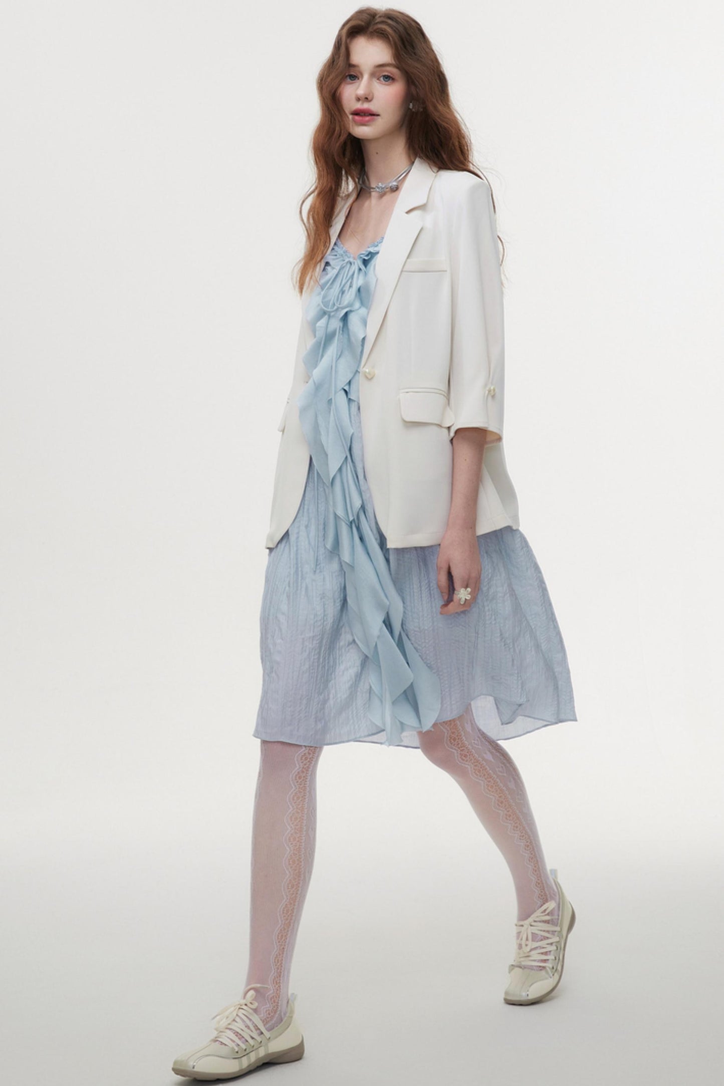 Halter Neck Ruffle Summer Dress