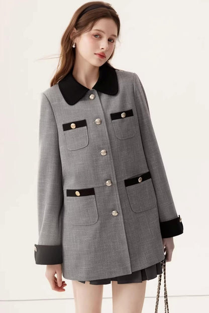 Elegant Color-Block Jacket