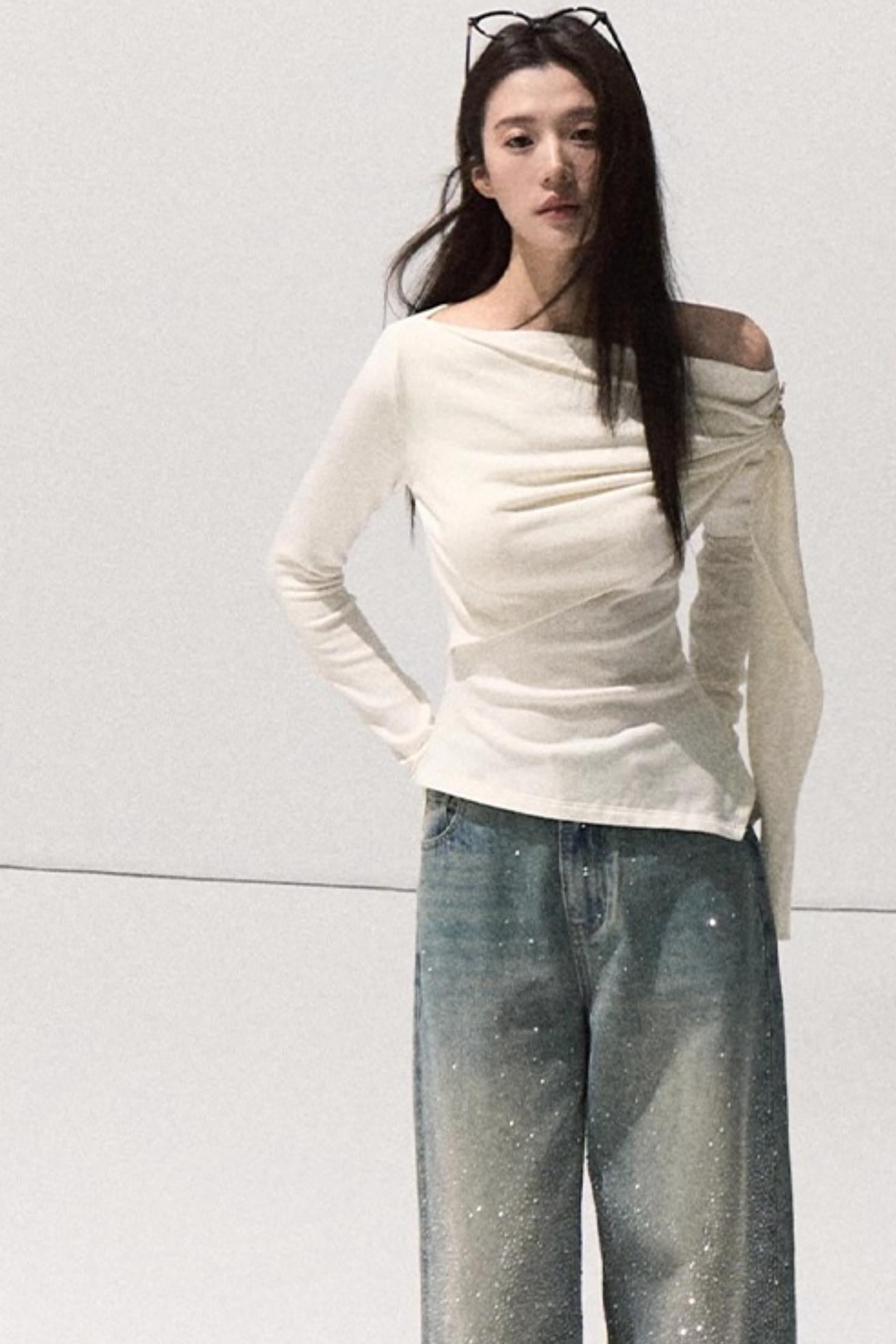 Wrap-Around Knit Sweater