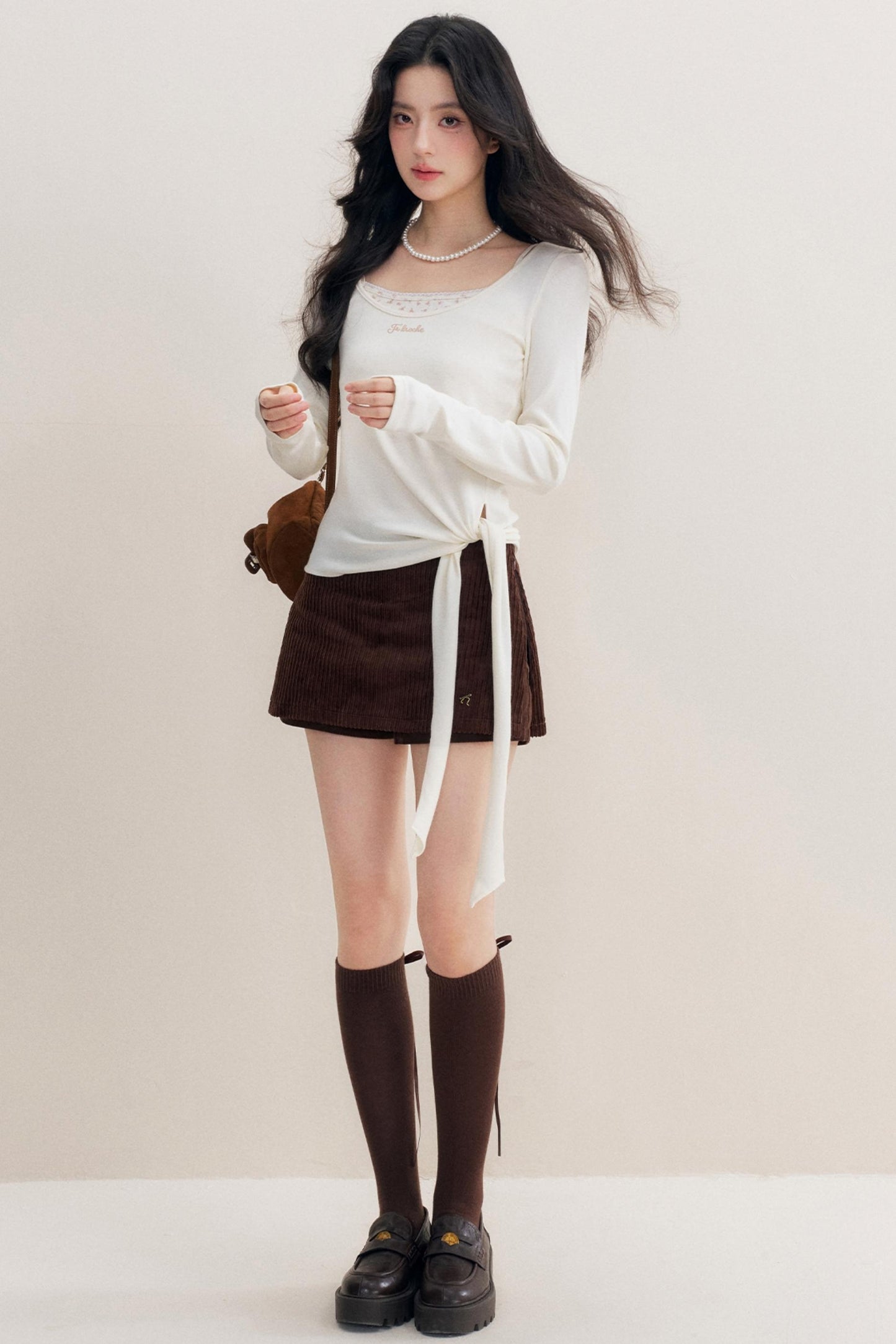 Luxury Corduroy A-Line Skirt