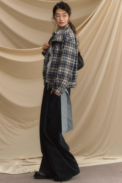 Pleats Gray Trousers