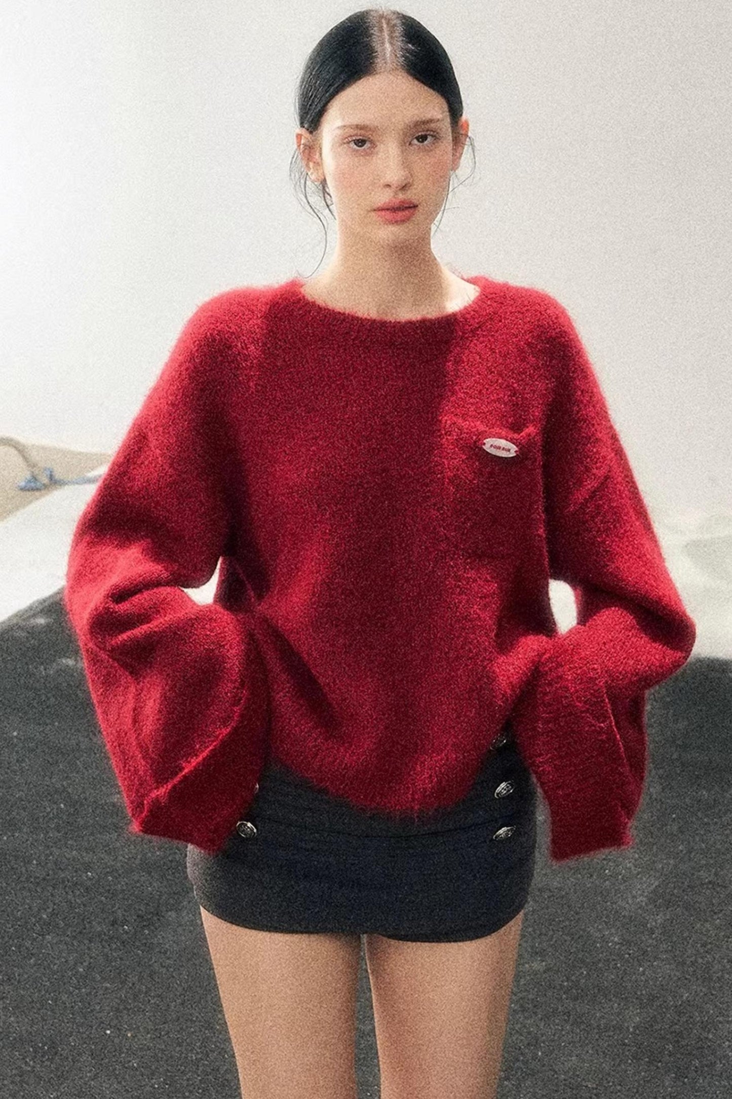 Winter Mohair Red Sweater