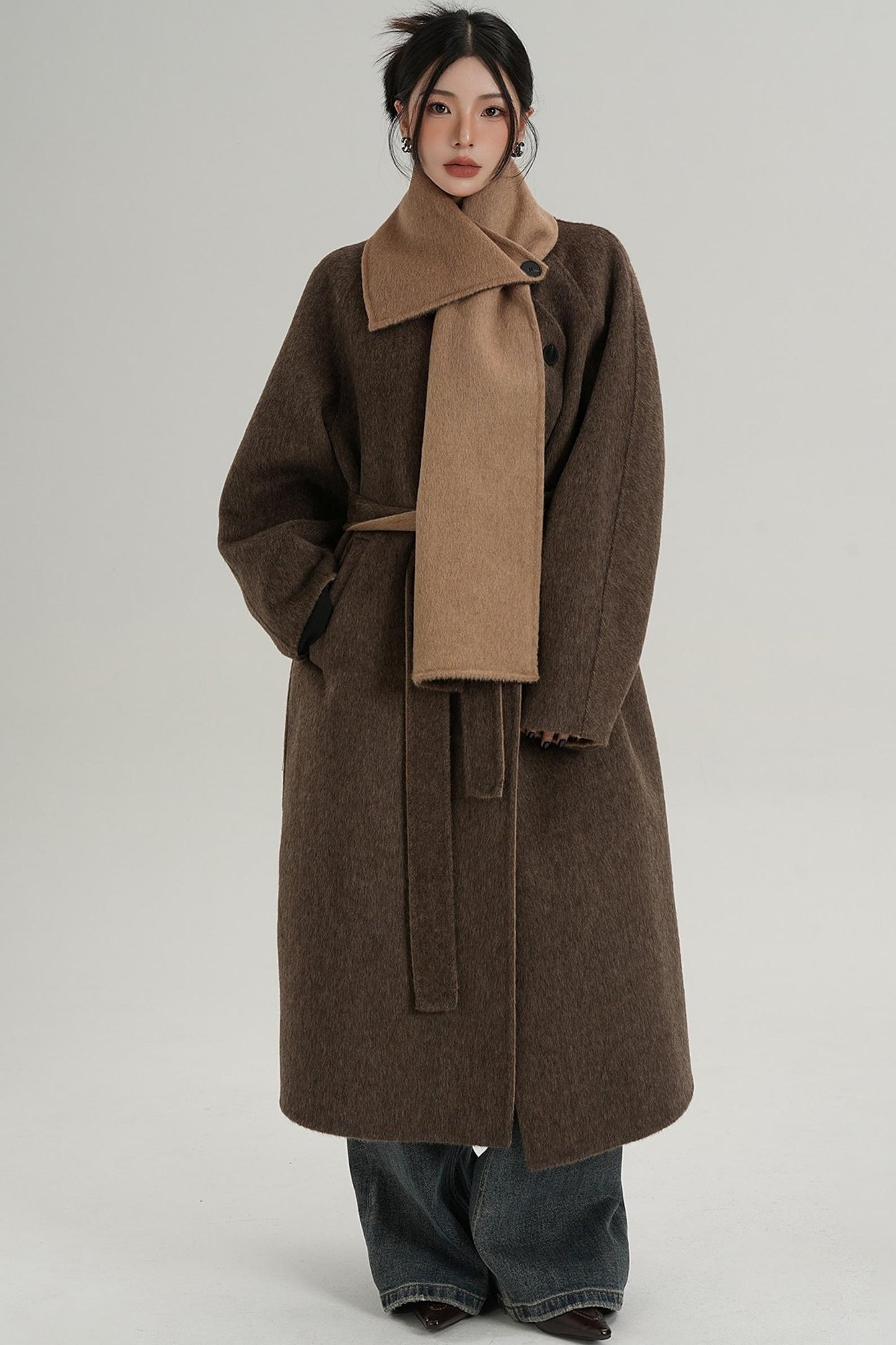 Reversible Long Wool Coat