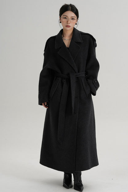 Premium Tailored Wool Blend Coat