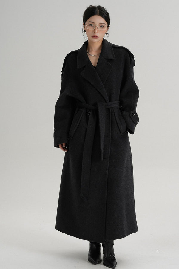 Premium Tailored Wool Blend Coat