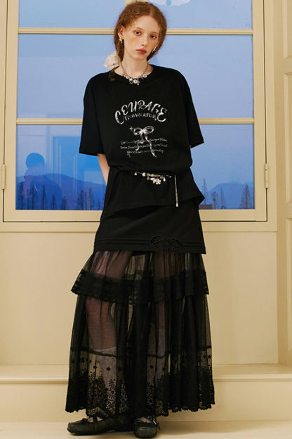 Chic Lace Half Skirt