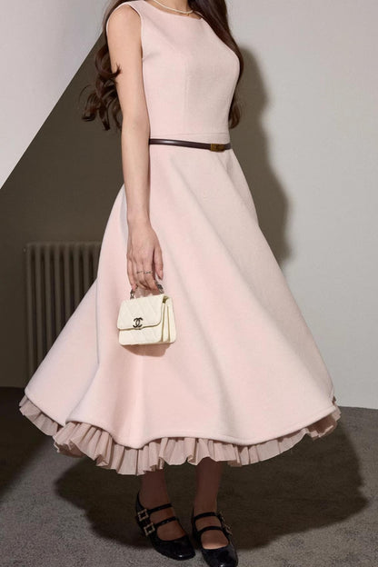 Elegant Wool Dress Short Coat Set-Up