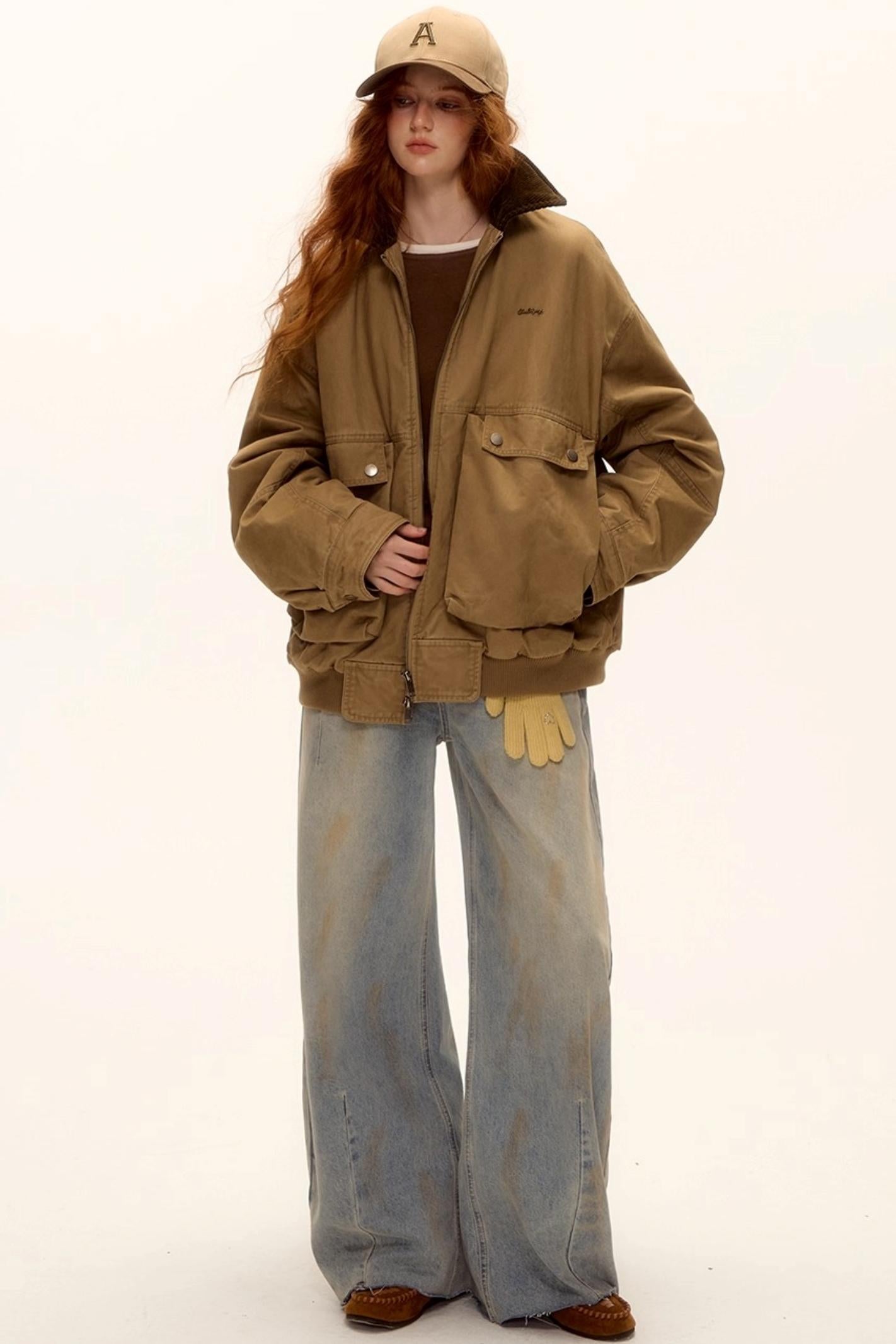 Corduroy Patchwork Retro Jacket Set-Up