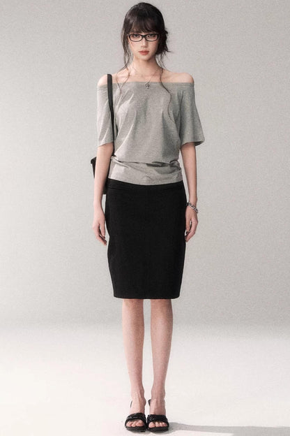 Off-Shoulder Stretchy Summer Top