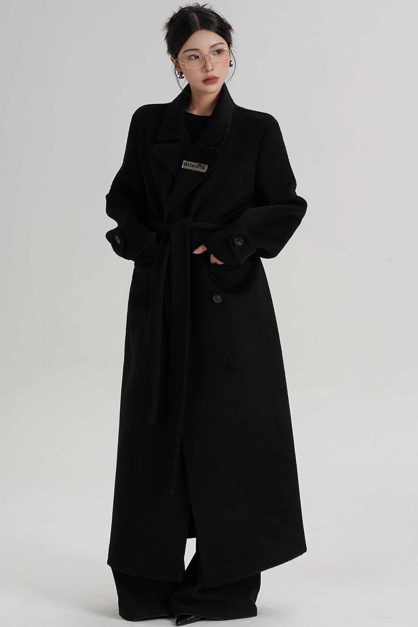 Temperament Long Wool Coat