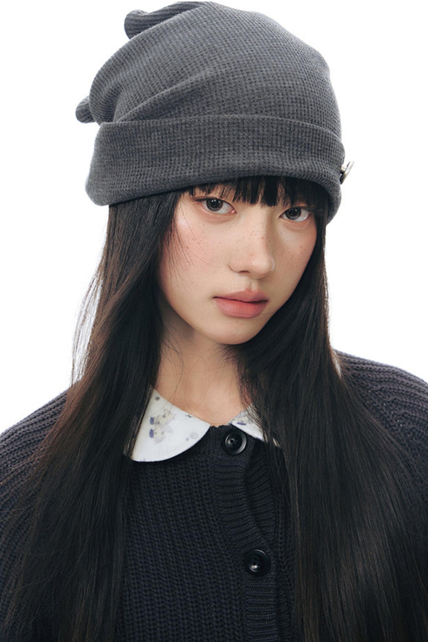 Vintage-Strickjacke mit mittellangen Ärmeln